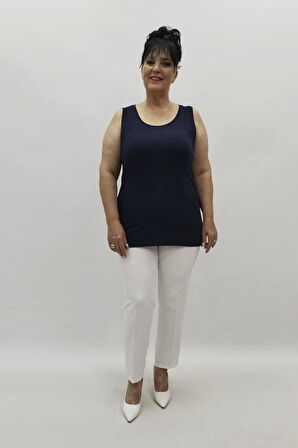 Miraggio Büyük Beden Bluz 98409 LACİVERT