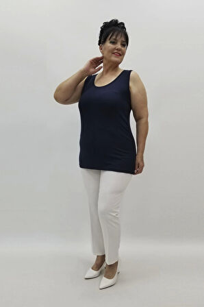 Miraggio Büyük Beden Bluz 98409 LACİVERT