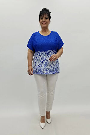 Miraggio Büyük Beden Bluz 98649 SAKS