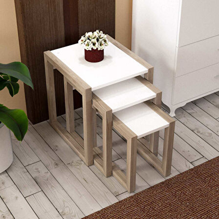 MODİLAYN Hülya Zigon Sehpa Takımı High Gloss -CORDOBA