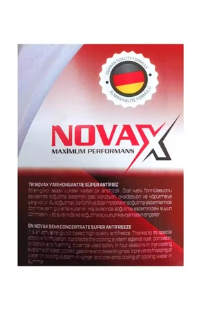 Novax Antifiriz Kırmızı 3 Litre -56 Derece Koruma Uzun Ömürlü Alman Formüllü