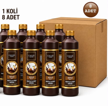 Callei Sütlü Şişe Waffle Çikolatası 1000gr x 8 adet