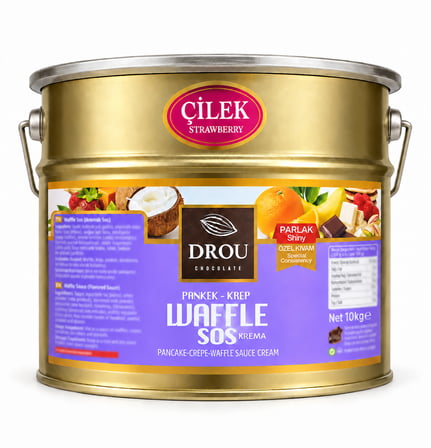 Drou Eko Waffle- Pankek- Krep Sosu Çilekli 10 kg