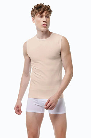 Malabadi 007  3'Lü Paket Erkek Sıfır Yaka İz Yapmayan Modal Kolsuz Lycralı Atlet