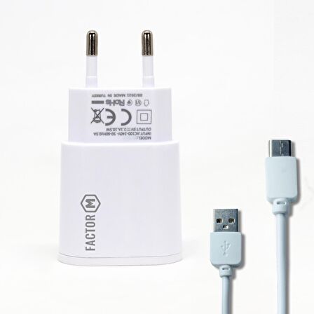 Factor M FM101T Type-C Hızlı Şarj Aleti Beyaz