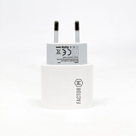 Factor M FM­PDC20W Type-C Hızlı Şarj Aleti Beyaz