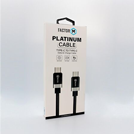 Factor-M Platinum Kablo 2.4A 20W Type-C To Type-C (FM-PCTT)