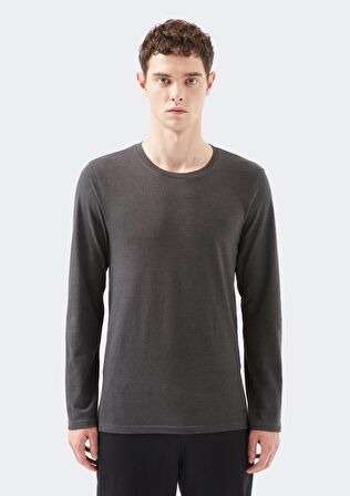 Mavi Uzun Kollu Gri Basic Tişört 062477-27310