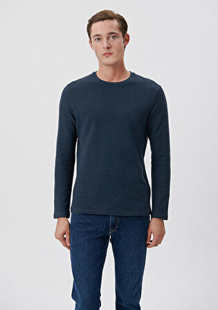 Mavi Uzun Kollu Lacivert Basic Tişört 064622-26828