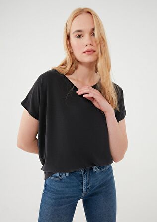 Mavi Lux Touch Siyah Modal Tişört 167245-900