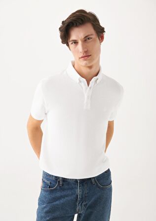 Mavi Beyaz Polo Tişört 063247-27879