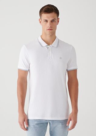 Mavi Beyaz Polo Tişört 064164-27879