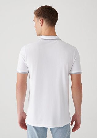 Mavi Beyaz Polo Tişört 064164-27879