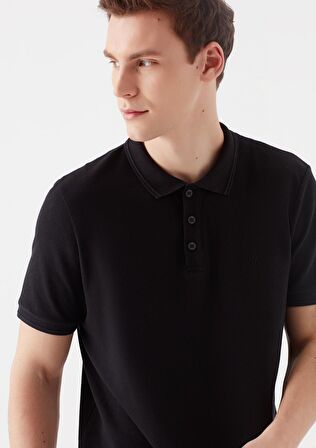 Mavi Siyah Polo Tişört 064946-21842