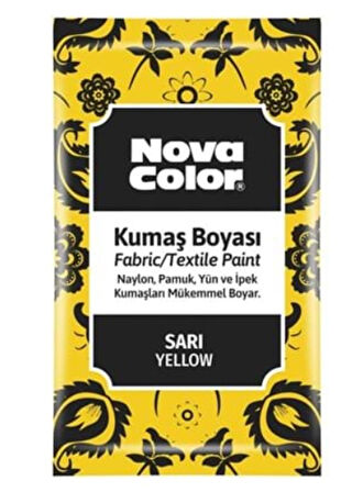 Nova Color Toz Kumaş Boyası Sarı - 4 adet