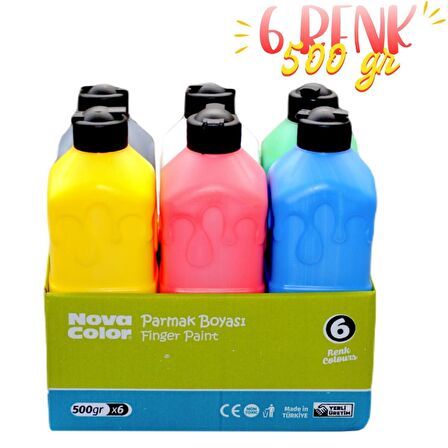 Nova Color 6 Lı Parmak Boyası 500 gr (NC-784)