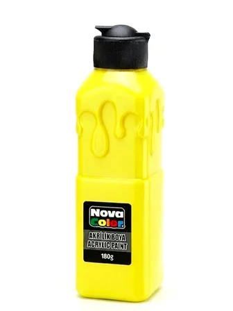 Nova Color Akrilik Boya 180Gr Limon Sarısı - 3 adet