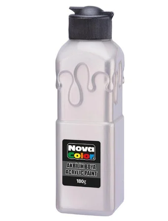 Nova Color Metalik Akrilik Boya 180Gr Gümüş - 3 adet