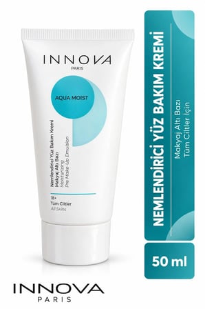 Innova Aqua Moist Tüm Cilt Tipleri İçin Su Bazlı Yağsız Nemlendirici Yüz Bakım Losyonu 50 ml