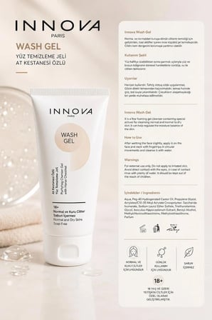 Innova Wash Sabun ve Alkali İçermeyen Cilt Yıkama Jeli 150 ml