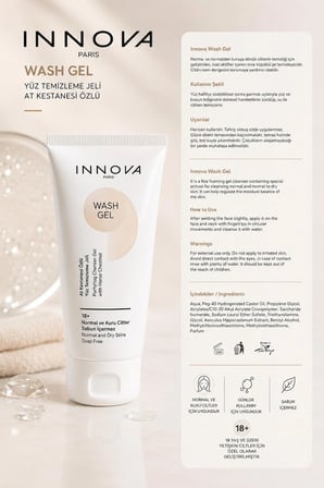 Innova Wash Sabun ve Alkali İçermeyen Cilt Yıkama Jeli 150 ml