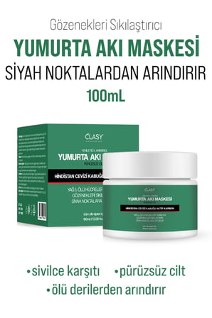 Gözenek Sıkılaştırıcı Ve Siyah Nokta Arındırıcı Yumurta Akı Maskesi 100ml