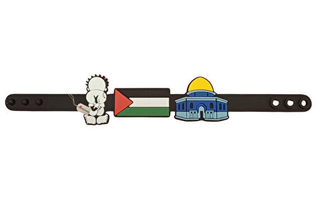 Hanzala, Kudüs, Filistin Bilekliği - Siyah - 1 ADET