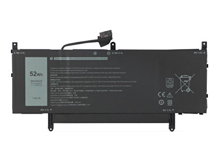 RETRO Dell Latitude 9510 Notebook Bataryası - Ver.1 - 4 Cell