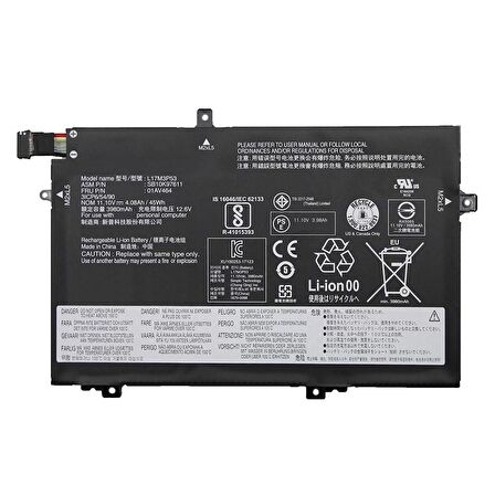 RETRO LENOVO THİNKPAD L480, L580, 01AV464, L17M3P53 NOTEBOOK BATARYASI