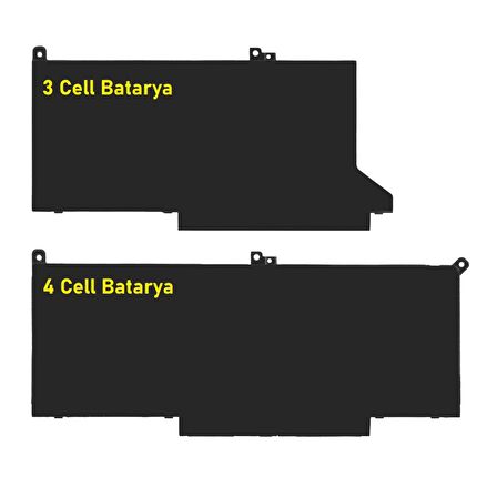 RETRO Dell Latitude 5300, 7300, 0G74G Notebook Bataryası - Ver.1 - 3 Cell