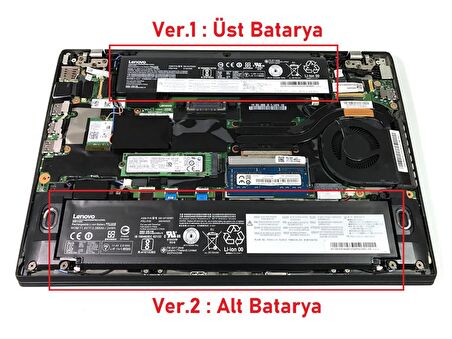 RETRO Lenovo ThinkPad T460s, T470s Notebook Bataryası - Ver.1 (Üst)