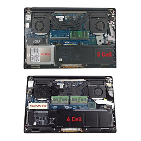RETRO Dell Precision M5510, XPS 15-9550, RRCGW Notebook Bataryası - 3 Cell