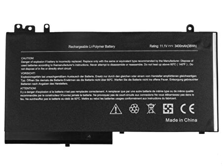 RETRO Dell Latitude E5450, E5550 Notebook Bataryası - 3 Cell