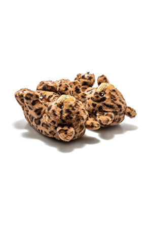 Twigy Leopar Pako Sevimli Pelüş Panduf Ev Terlik
