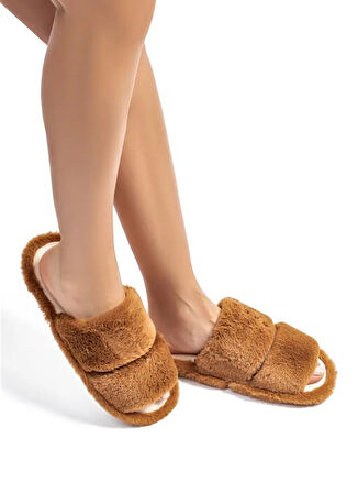 Twigy Kahve Kadın Ev Terliği CC0173