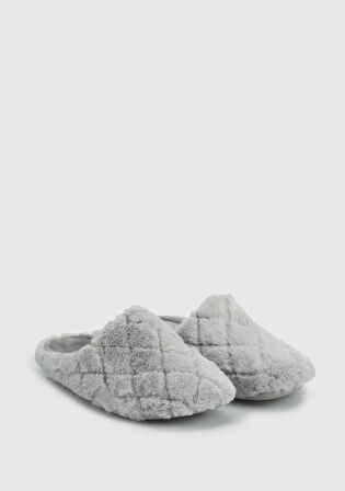 Gri Kadın Ev Terliği