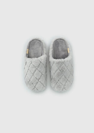 Gri Kadın Ev Terliği