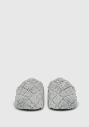 Gri Kadın Ev Terliği