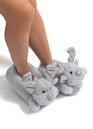 Twigy Gri Kadın Panduf AA0646B