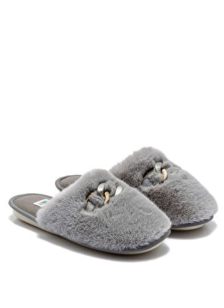 Twigy Gri Kadın Ev Terliği GG0150