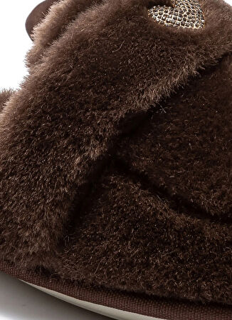 Twigy Koyu Kahve Kadın Ev Terliği GG0157