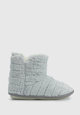 Gri Kadın Ev Terliği