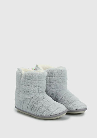 Gri Kadın Ev Terliği