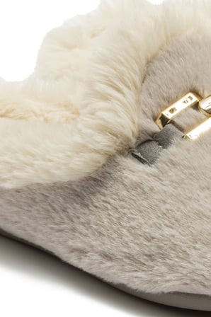 Twigy Diaz Tokalı Peluş Kadın Ev Terliği Pudra 37/41