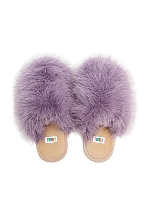 Twigy Ella Peluş Kadın Ev Terliği Lila 37/41