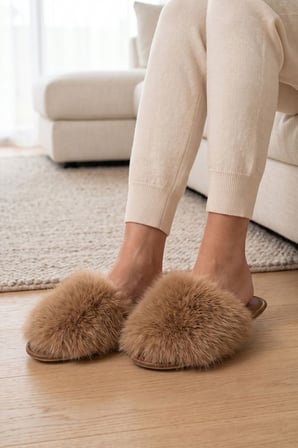 Twigy Tw Ella Peluş Terlik Kadın TERLİK JJ0305 AÇIK KAHVE