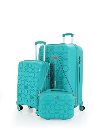 Mçs Polipropilen 3'lü Valiz Seti Büyük & Kabin & Makyaj V376