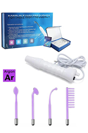 Yüksek Frekans Cilt Bakım Cihazı Mor Argon Işık Prob Acne Için High Frequency Cihazı