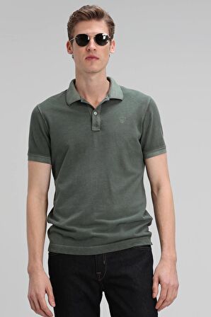 Vernon Spor Polo Erkek Tişört Nefti Yeşil