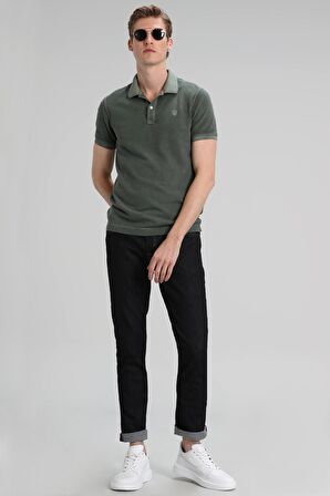 Vernon Spor Polo Erkek Tişört Nefti Yeşil